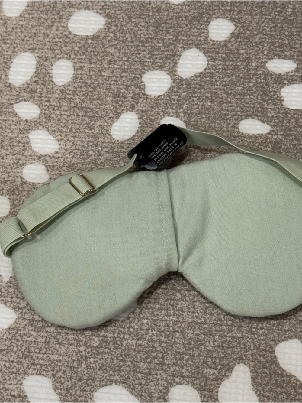 Free People x understated eye mask embroidered starry gold mint travel - Picture 5 of 10